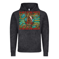 Vintage Black western horse horseshoe roses gemstones glitter wooden Vintage Hoodie - Artiststas