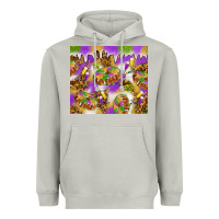 Moon Dust Mardi Gras with king cake Heavyweight Hoodie - NancyCooperArtShop