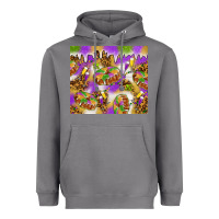 Storm Mardi Gras with king cake Heavyweight Hoodie - NancyCooperArtShop