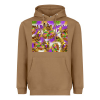 Toasted Coconut Mardi Gras with king cake Heavyweight Hoodie - NancyCooperArtShop