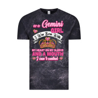Cloud Black As A Gemini Girl I Was Born With My Heart On My Sleeve And A Mouth Vintage Tee - Jasminsmagicworld