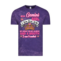 Cloud Purple As A Gemini Girl I Was Born With My Heart On My Sleeve And A Mouth Vintage Tee - Jasminsmagicworld