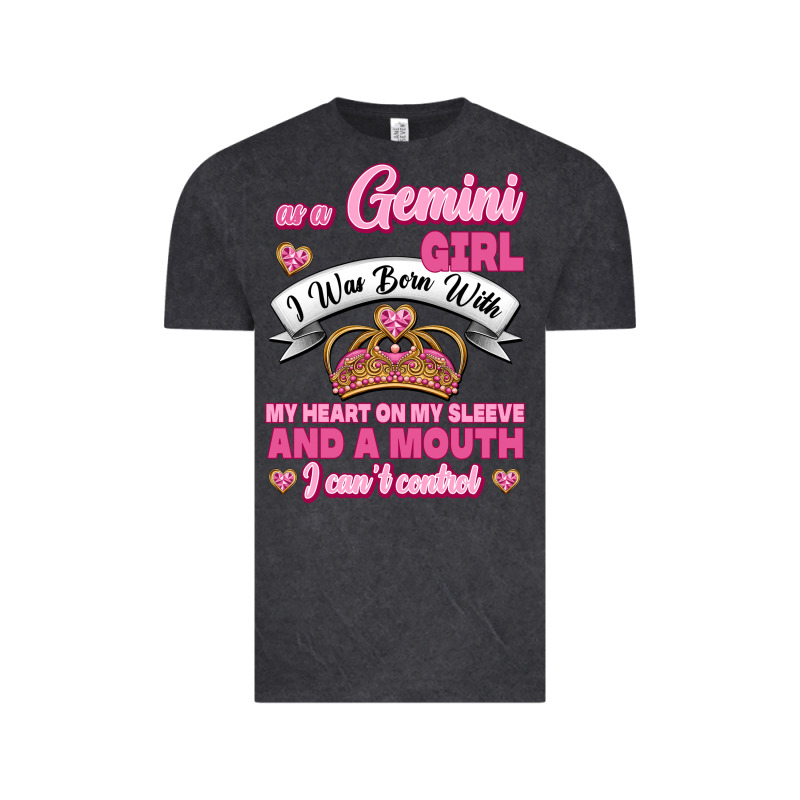 As A Gemini Girl I Was Born With My Heart On My Sleeve And A Mouth Vintage Tee by Jasminsmagicworld | Teevron