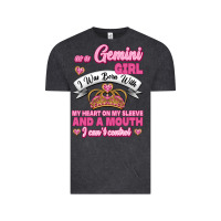 Vintage Black As A Gemini Girl I Was Born With My Heart On My Sleeve And A Mouth Vintage Tee - Jasminsmagicworld