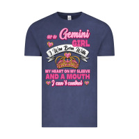 Vintage Denim As A Gemini Girl I Was Born With My Heart On My Sleeve And A Mouth Vintage Tee - Jasminsmagicworld