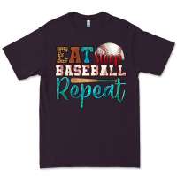Plum eat sleep baseball repeat Premium Tee - HRA Design Shop