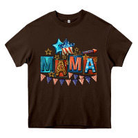 Chocolate Brown All American Mama 4th of July Heavy Core Tee - CowGirlArtShop