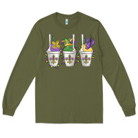 Army Green mardi gras snowballs Long Sleeve Tee - MaliasSmallBusiness