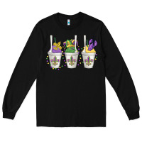 Black mardi gras snowballs Long Sleeve Tee - MaliasSmallBusiness