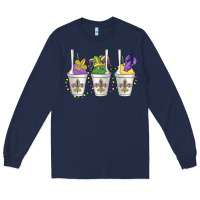 Navy mardi gras snowballs Long Sleeve Tee - MaliasSmallBusiness