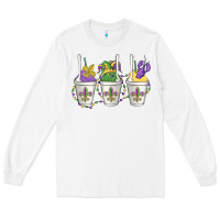 White mardi gras snowballs Long Sleeve Tee - MaliasSmallBusiness