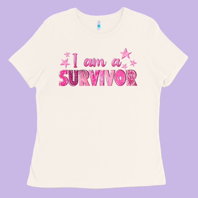 I Am A Survivor Breast Cancer Ladies Tee Designed By Texasbilliewilder