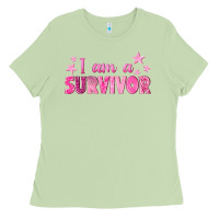 Matcha I Am a Survivor Breast Cancer Ladies Tee - texasbilliewilder