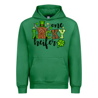 Emerald St. Patrick's Day One lucky Heifer Urban Hoodie - OliviaCreatesArt