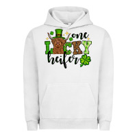 Pigment Lunar Rock St. Patrick's Day One lucky Heifer Urban Hoodie - OliviaCreatesArt