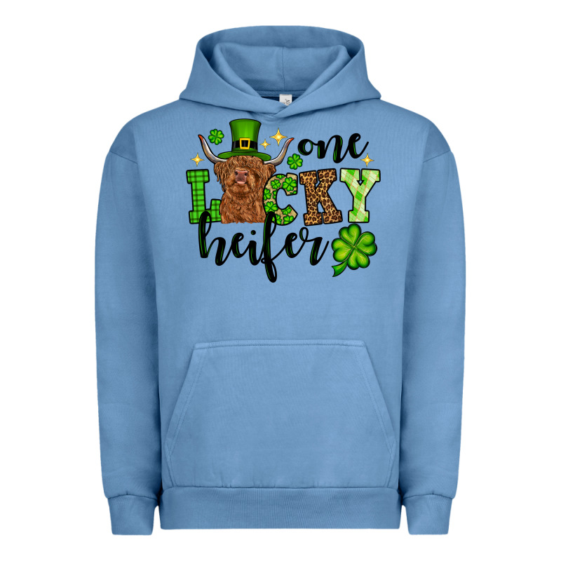 St. Patrick's Day One Lucky Heifer Urban Hoodie by OliviaCreatesArt | Teevron