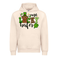 Sandshell St. Patrick's Day One lucky Heifer Urban Hoodie - OliviaCreatesArt