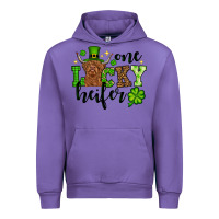 Tulip St. Patrick's Day One lucky Heifer Urban Hoodie - OliviaCreatesArt