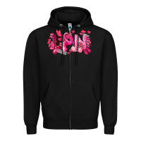 Black lpn breast cancer certified nursing assistant Zipper Hoodie - LillyAllenDesigns
