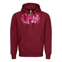 Burgundy lpn breast cancer certified nursing assistant Zipper Hoodie - LillyAllenDesigns