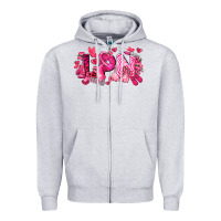 Heather Grey lpn breast cancer certified nursing assistant Zipper Hoodie - LillyAllenDesigns