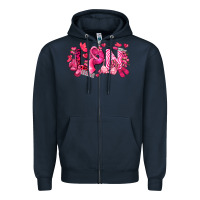 Navy lpn breast cancer certified nursing assistant Zipper Hoodie - LillyAllenDesigns