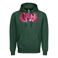 Sports Green lpn breast cancer certified nursing assistant Zipper Hoodie - LillyAllenDesigns