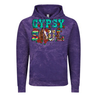 Cloud Purple western gypsy soul horse roses serape aztec leopard Vintage Hoodie - Artiststas