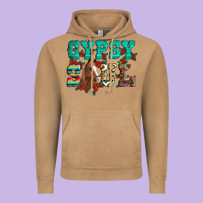 Western Gypsy Soul Horse Roses Serape Aztec Leopard Vintage Hoodie Designed By Artiststas