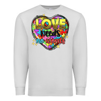 Dove Grey love needs no words Premium Sweatshirt - NancyCooperArtShop