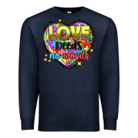 Navy love needs no words Premium Sweatshirt - NancyCooperArtShop