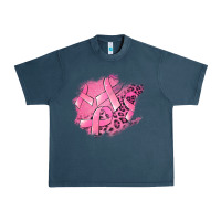 Midnight Navy breast cancer patches Urban Heavy Tee - Jasminsmagicworld
