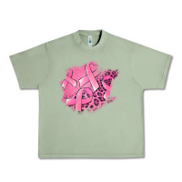 Oil Green breast cancer patches Urban Heavy Tee - Jasminsmagicworld