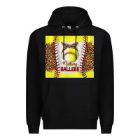 Black raising ballers with baseball and softball leopard tumbler tbs Premium Hoodie - TumblerDesignByShophia