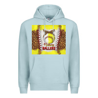 Blue Mist raising ballers with baseball and softball leopard tumbler tbs Premium Hoodie - TumblerDesignByShophia