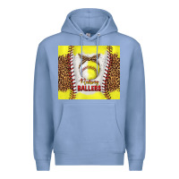 Colony Blue raising ballers with baseball and softball leopard tumbler tbs Premium Hoodie - TumblerDesignByShophia