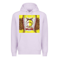 Lilac raising ballers with baseball and softball leopard tumbler tbs Premium Hoodie - TumblerDesignByShophia