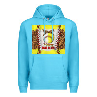 Ocean Blue raising ballers with baseball and softball leopard tumbler tbs Premium Hoodie - TumblerDesignByShophia