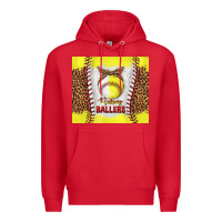 Red raising ballers with baseball and softball leopard tumbler tbs Premium Hoodie - TumblerDesignByShophia