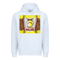 White raising ballers with baseball and softball leopard tumbler tbs Premium Hoodie - TumblerDesignByShophia