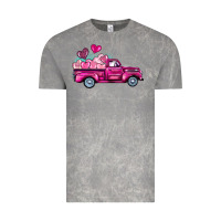 Cloud Rock valentine's day pink truck Vintage Tee - BarkalooDesign