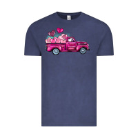 Vintage Denim valentine's day pink truck Vintage Tee - BarkalooDesign
