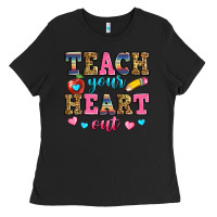 Black teach your heart out Ladies Tee - Zillion Design Studio