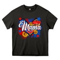 Asphalt American mama heart Heavy Core Tee - Neo Western