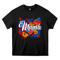 Black American mama heart Heavy Core Tee - Neo Western