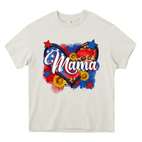 Cream American mama heart Heavy Core Tee - Neo Western