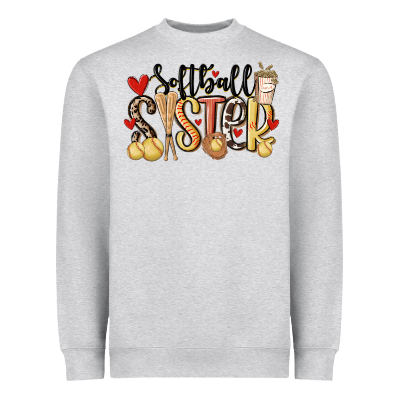 Softball Sister Heavyweight Sweatshirt by MaliasSmallBusiness | Teevron
