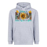 Heather Grey Being a Mom Makes My Life Complete Heavyweight Hoodie - texasbilliewilder