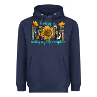 Navy Being a Mom Makes My Life Complete Heavyweight Hoodie - texasbilliewilder