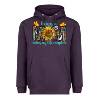 Plum Being a Mom Makes My Life Complete Heavyweight Hoodie - texasbilliewilder